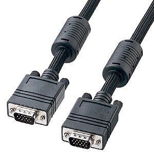 ディスプレイケーブル 15m ナイロンメッシュ被膜 アナログRGB KC-NMV150K サンワサプライ