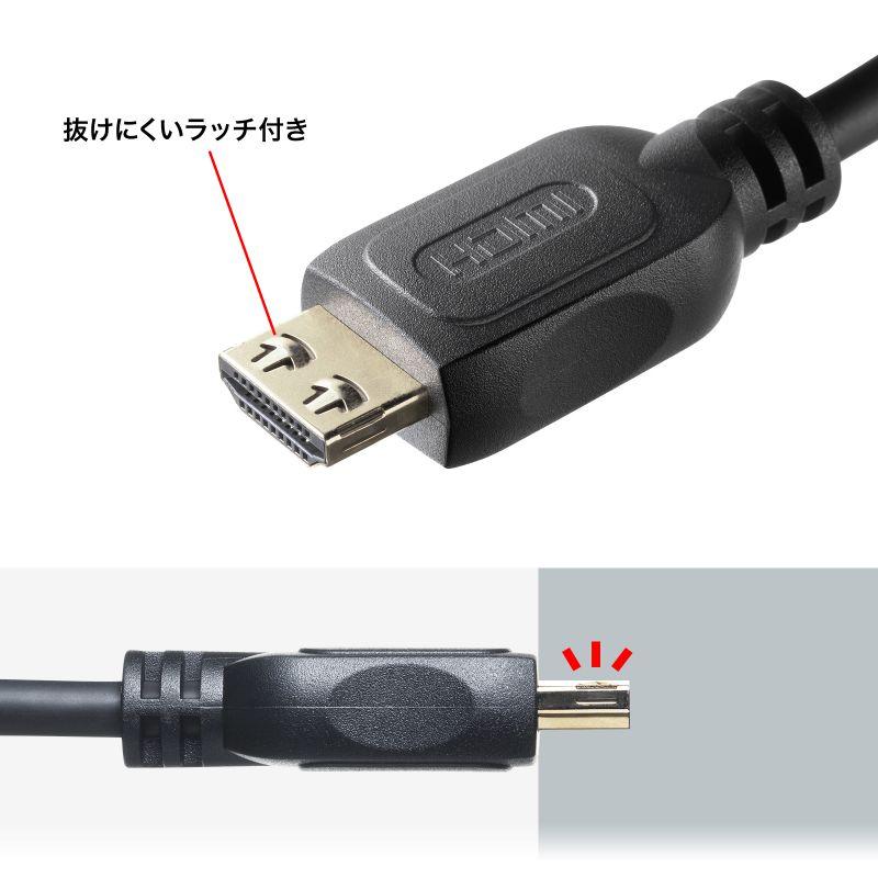 SANWA SUPPLY（サンワサプライ） 抜け止めHDMIケーブル 2m 4K/60Hz
