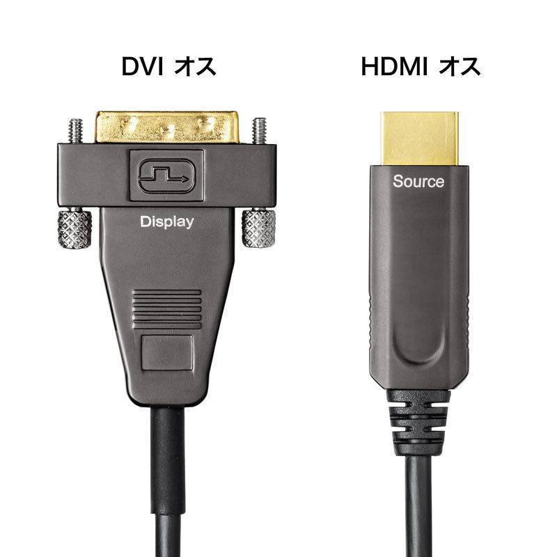 HDMI-DVI AOC 光ファイバー ケーブル 10m KM-HD21-FB100 サンワサプライ｜esupply｜02