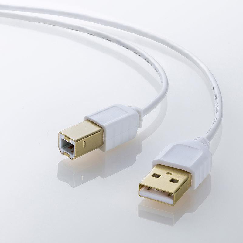 極細USBケーブル USB2.0 A-Bタイプ ホワイト 2m KU20-SL20WK サンワサプライ｜esupply｜03
