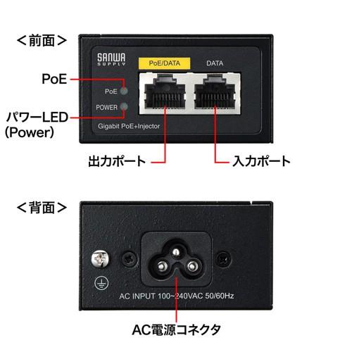 SANWA SUPPLY（サンワサプライ） PoEインジェクター poe 給電
