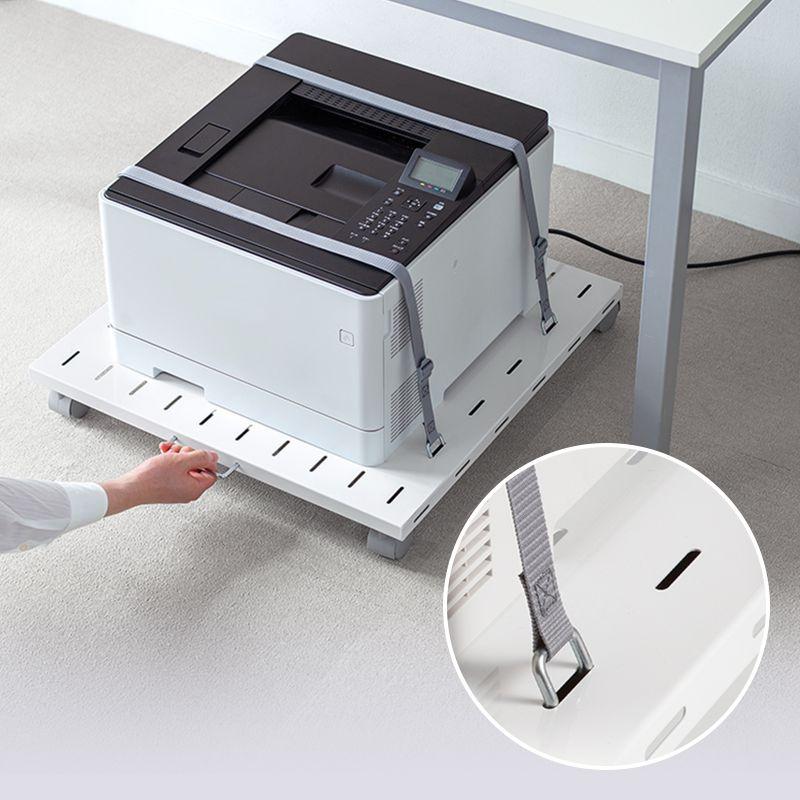 プリンタ台 ロータイプ 床置き キャスター付 スチール製 幅60cm×奥行き60cm ホワイト LPS-T6060FK サンワサプライ_13