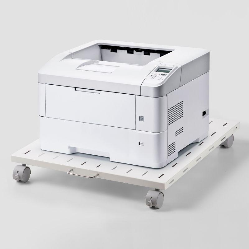 プリンタ台 ロータイプ 床置き キャスター付 スチール製 幅60cm×奥行き60cm ホワイト LPS-T6060FK サンワサプライ_15