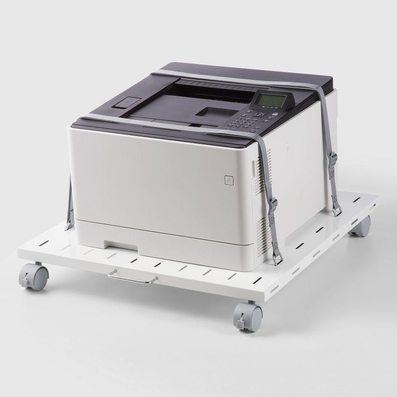 プリンタ台 ロータイプ 床置き キャスター付 スチール製 幅60cm×奥行き60cm ホワイト LPS-T6060FK サンワサプライ_16