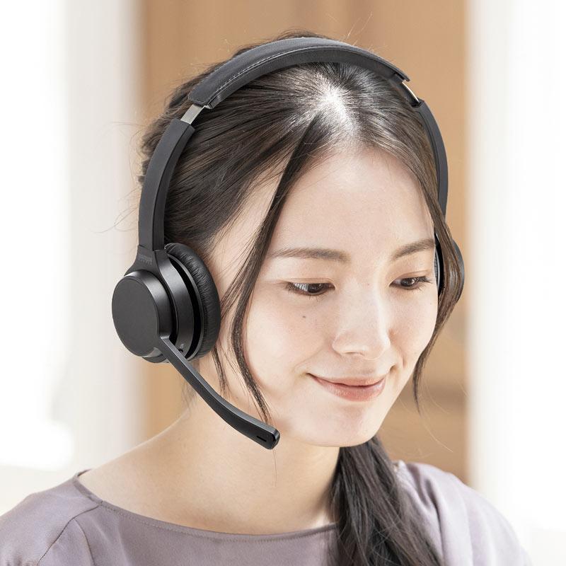 SANWA SUPPLY（サンワサプライ） Bluetoothヘッドセット 両耳タイプ 単
