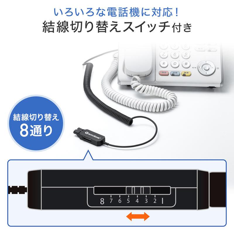 SANWA SUPPLY（サンワサプライ） 電話用ヘッドセット 片耳タイプ