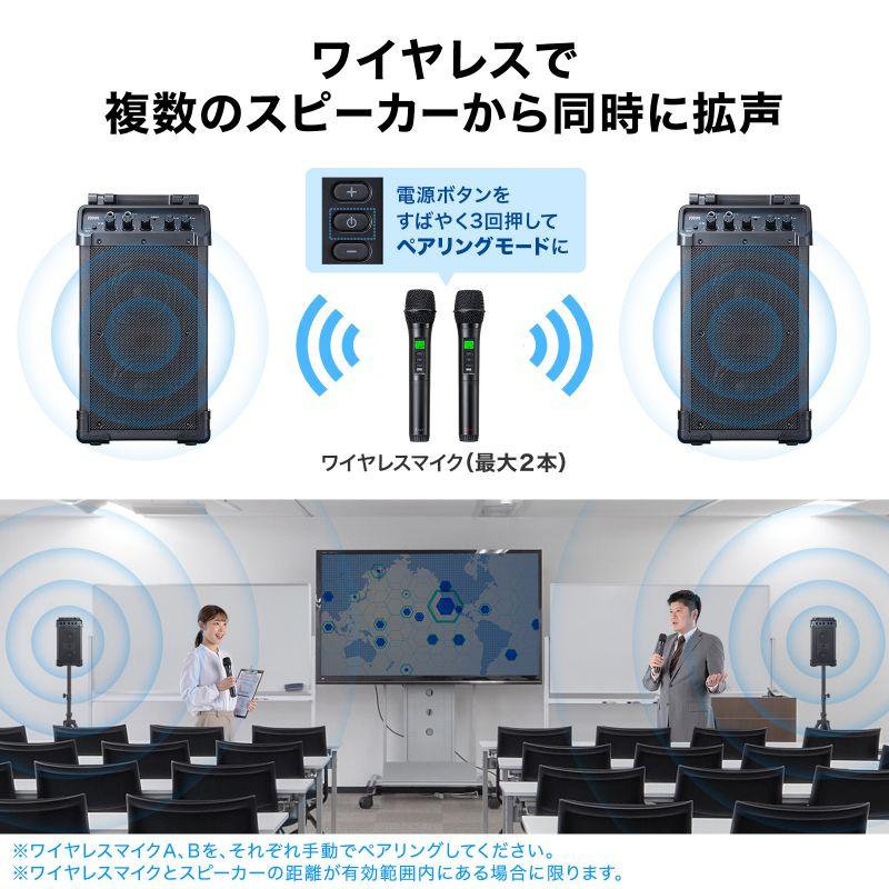 SANWA SUPPLY（サンワサプライ） 拡声器 ワイヤレスマイク スピーカー