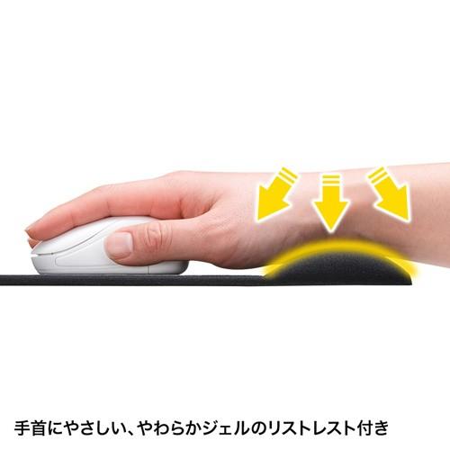 い出のひと時に とびきりのおしゃれを マウスパッド リストレスト付き 布素材 ブラック Mpd Gelnnbk サンワサプライ ネコポス非対応 Discoversvg Com