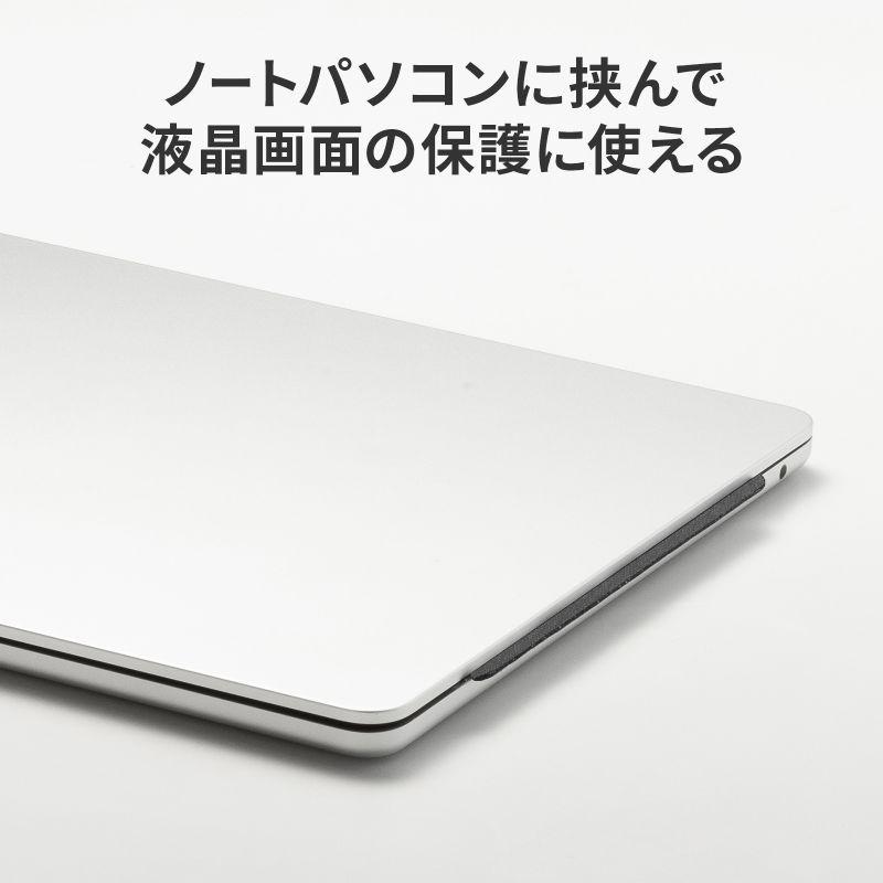 マウスパッド パソコン液晶保護 クリーニングクロス 3WAY 超薄型 ノートパソコン すべり止め 手洗い可能 ブラック MPD-NOTE3BK ネコポス対応 | SANWA SUPPLY | 03