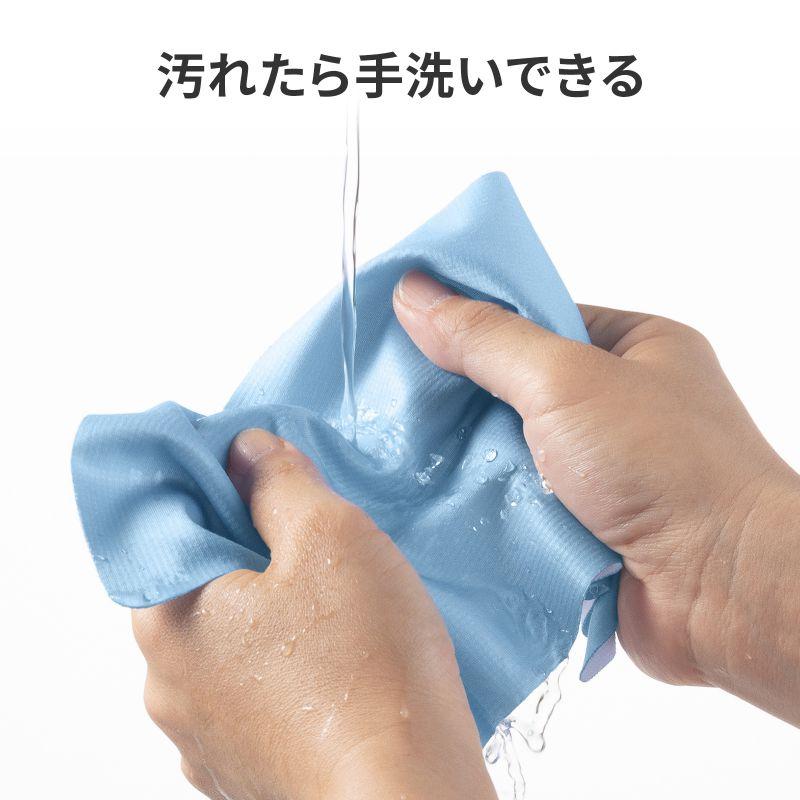 マウスパッド パソコン液晶保護 クリーニングクロス 3WAY 超薄型 ノートパソコン すべり止め 手洗い可能 ブルー MPD-NOTE3BL ネコポス対応 | SANWA SUPPLY | 05