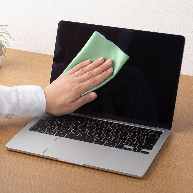 マウスパッド パソコン液晶保護 クリーニングクロス 3WAY 超薄型 ノートパソコン すべり止め 手洗い可能 グリーン MPD-NOTE3G ネコポス対応 | SANWA SUPPLY | 17