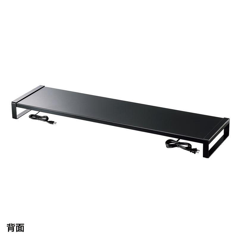 SANWA SUPPLY（サンワサプライ） モニター台 電源タップ＋USBハブ付
