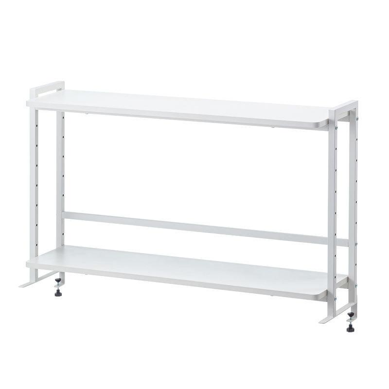 机上ラック 2段タイプ クランプ固定式 幅98cm 奥行25cm 天板幅94cm MR-LC307W サンワサプライ