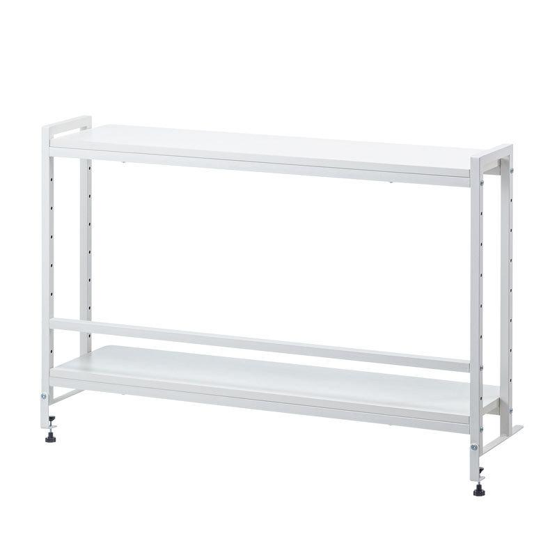 机上ラック 2段タイプ クランプ固定式 幅98cm 奥行25cm 天板幅94cm MR-LC307W サンワサプライ_11