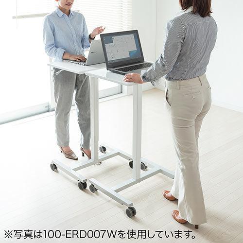 SANWA SUPPLY - 昇降学習机 屁っ放り圧式 上下 キャスター 肌理 幅62糎 奥ふかさ43糎 out-EZ1-ERD007M 逃げ道