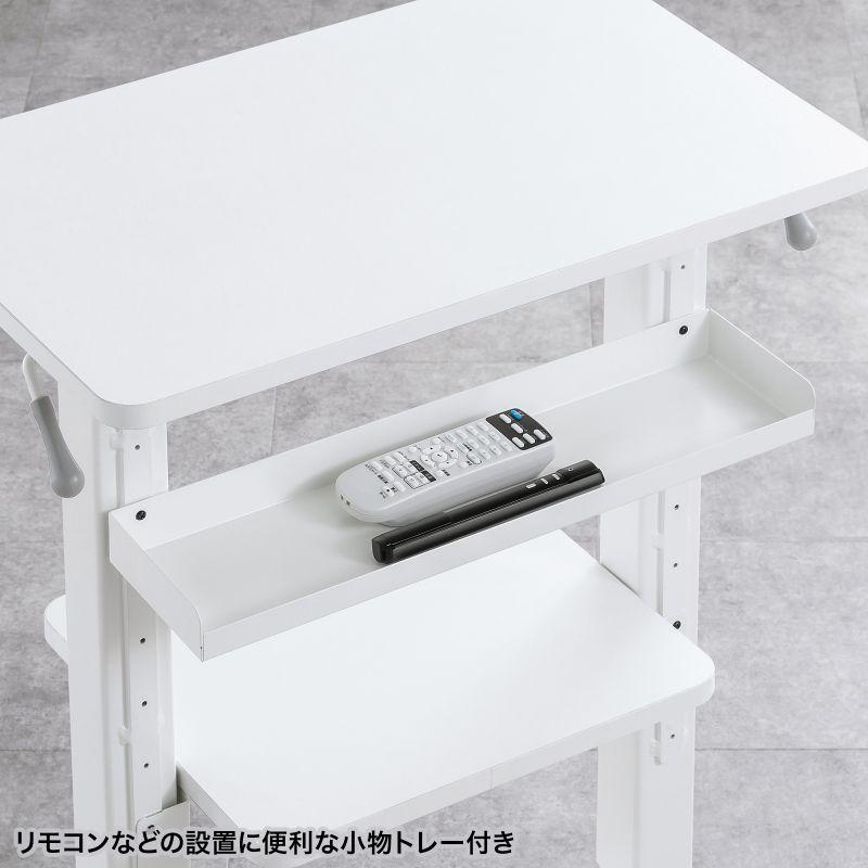 プロジェクター台 キャスター付 高さ調整対応 ガス圧 レバー式 中棚付 PR-18 out-PR-18 アウトレット_11
