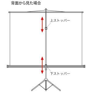 SANWA SUPPLY プロジェクター スクリーン 90型相当 三脚式 SANWA SUPPLY プロジェクター スクリーン 90型相当 三脚式