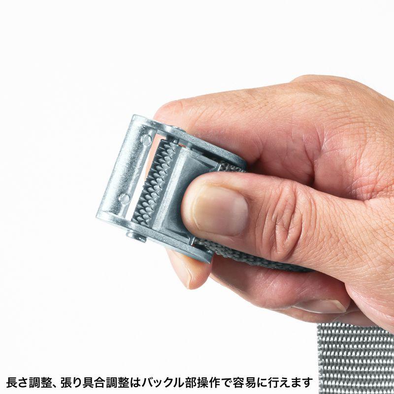 荷締めベルト ラッシングベルト 落下防止ベルト 6m×2本入り リンテック21製 QL-E103 サンワサプライ | SANWA SUPPLY | 05