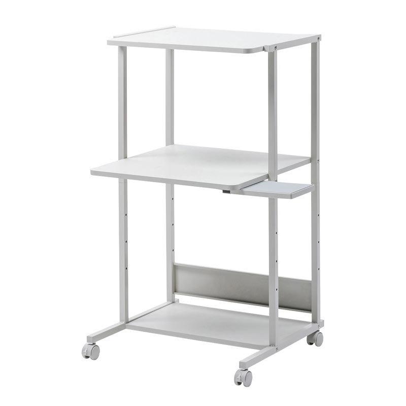 パソコンラック 幅65cm 奥行61cm 高さ115cm 業務用 スライド式マウステーブル付 耐荷重60kg RAC-EC37N サンワサプライ
