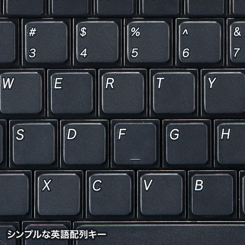 USBキーボード 英語配列 有線 テンキーなし スリム ブラック SKB-E3UN サンワサプライ｜esupply｜03