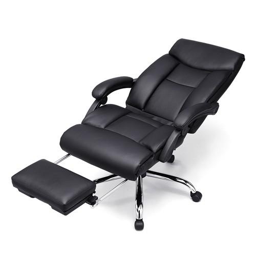 オットマン収納式レザーチェア　リクライニング 書斎 社長椅子 ブラック SNC-L17BK サンワサプライ ブラック