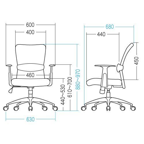 メッシュチェア 肘付き オフィスチェア ミドルバック 腰痛防止ランバーサポート付 グリーン SNC-NET14AG サンワサプライ｜esupply｜02