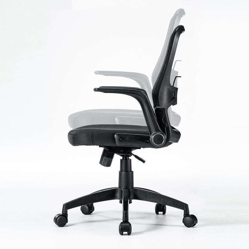 メッシュチェア ひじはね上げ 高さ調節可能ランバーサポート付 座面布生地 ロッキング 背座一体型ロッキング ブラックSNC-NET21BK | SANWA SUPPLY | 14