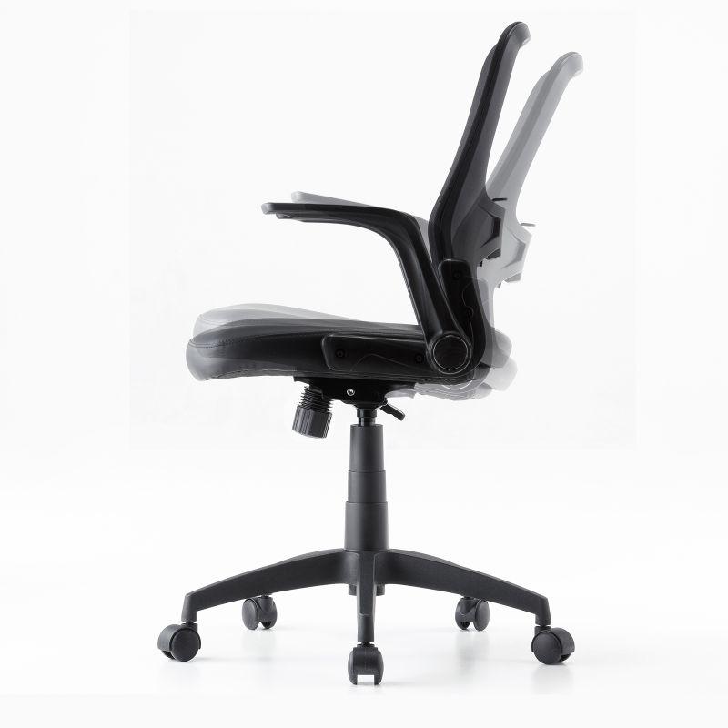 メッシュチェア ひじはね上げ 高さ調節可能ランバーサポート付 座面ビニールレザー ロッキング 背座一体型ロッキング ブラック　SNC-NET21VBK | SANWA SUPPLY | 18