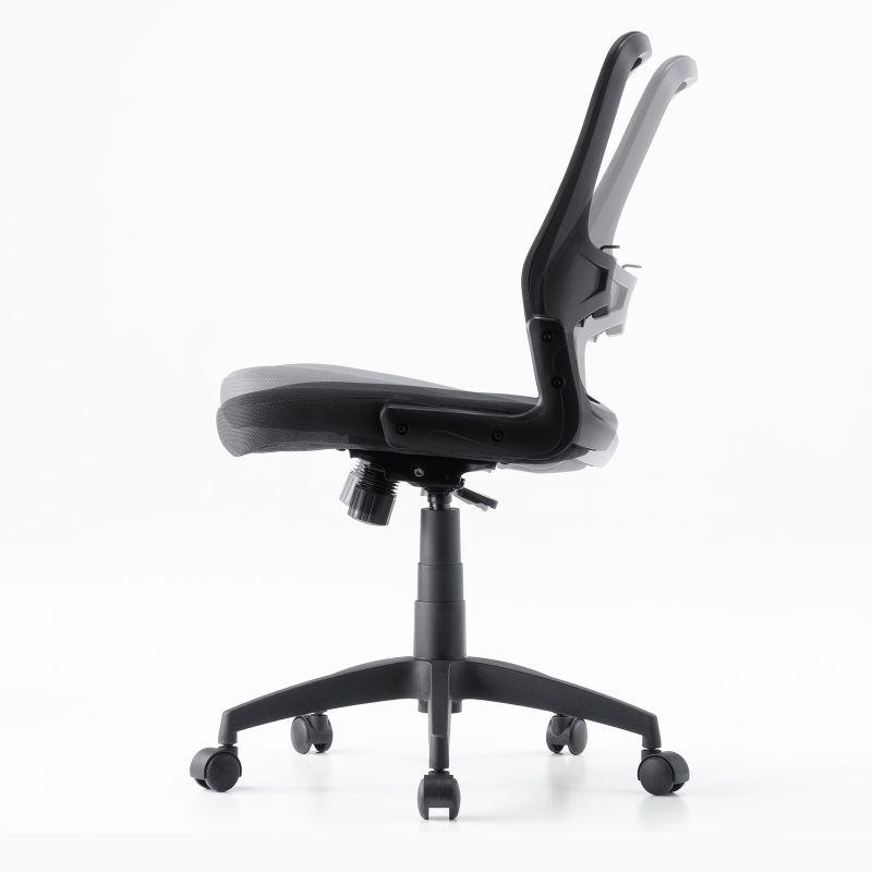 メッシュチェア 高さ調節可能ランバーサポート付 座面布生地 ロッキング 背座一体型ロッキング キャスター付 ブラック SNC-NET27BK | SANWA SUPPLY | 13