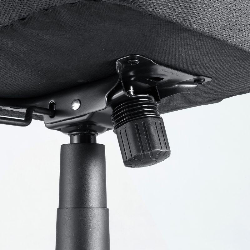 メッシュチェア 高さ調節可能ランバーサポート付 座面布生地 ロッキング 背座一体型ロッキング キャスター付 ブラック SNC-NET27BK | SANWA SUPPLY | 15