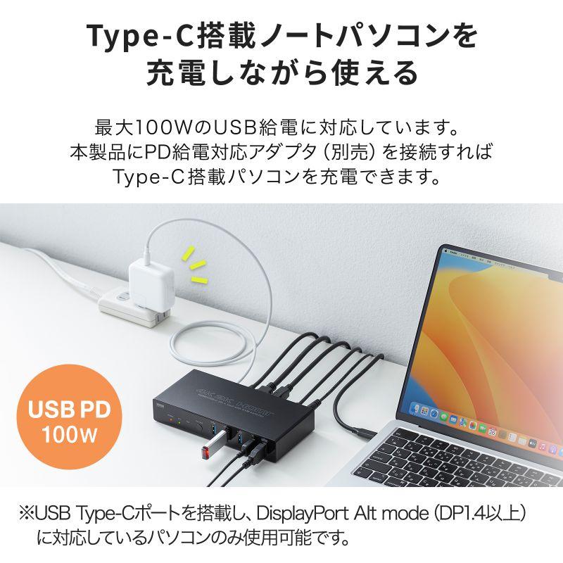 SANWA SUPPLY（サンワサプライ） パソコン切替器 USBタイプC接続 HDMI