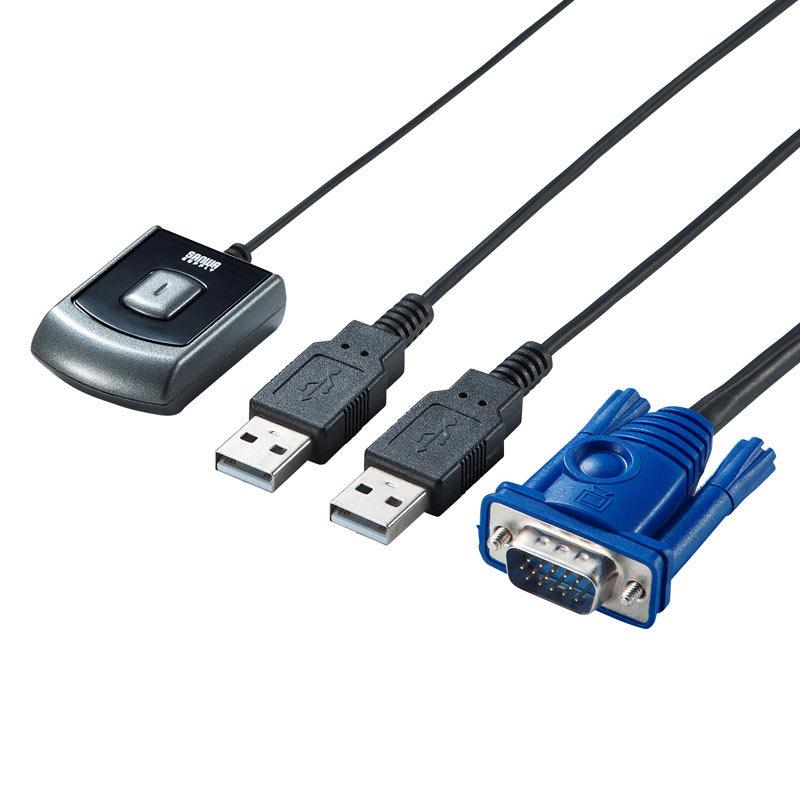SANWA SUPPLY パソコン切替器 VGA USB対応 2:1 エミュレーション SANWA SUPPLY パソコン切替器 VGA USB対応 2:1 エミュレーション
