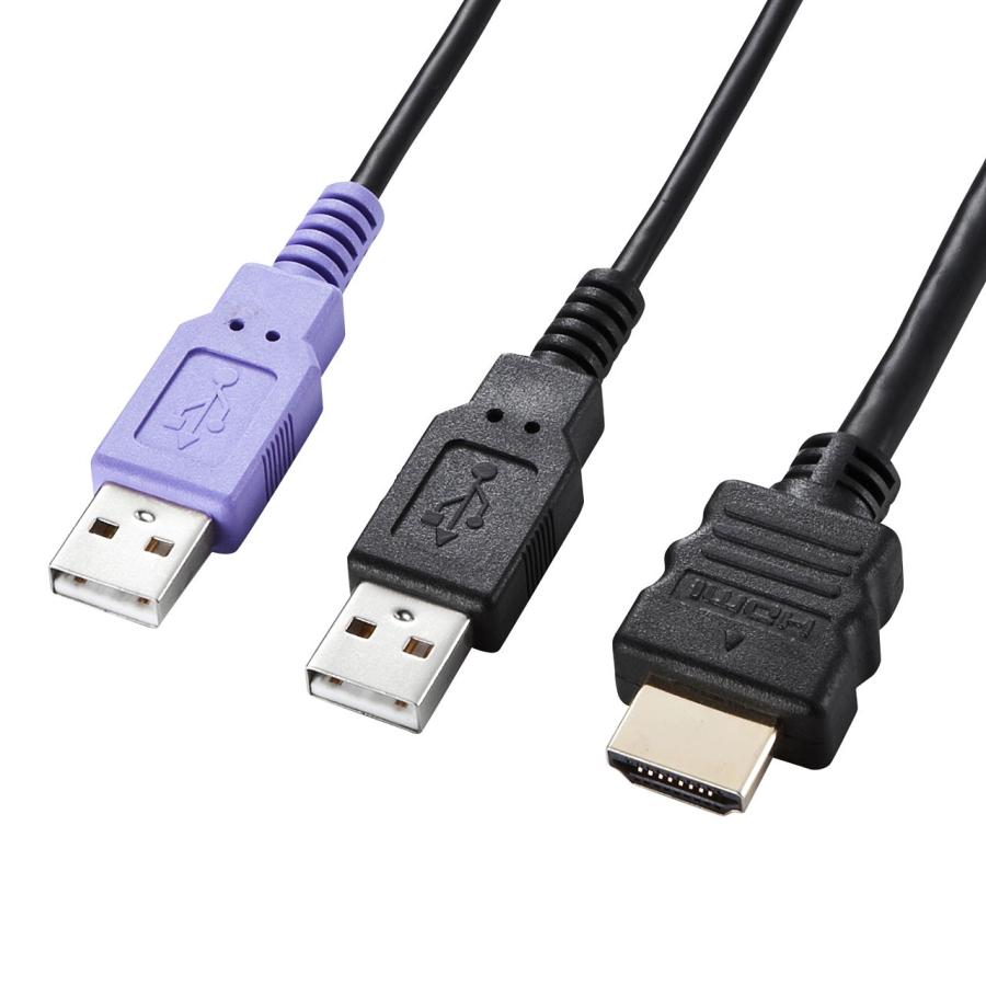 パソコン自動切替器 2:1 HDMI対応 手元スイッチ付き コンパクト SW-KVM2WHU サンワサプライ