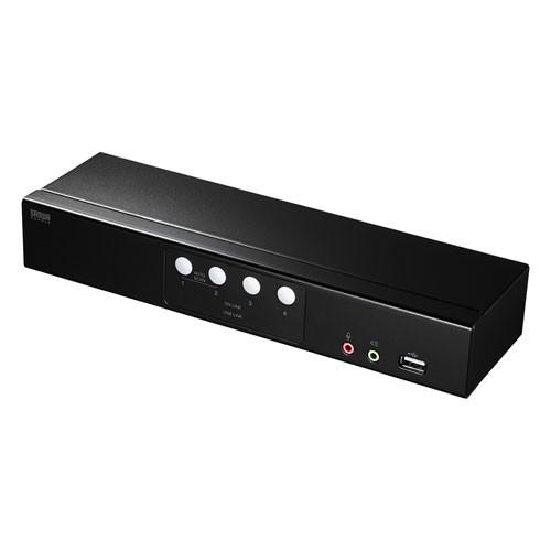 パソコン自動切替器 4:1 HDMIディスプレイ対応 BOX型HDMI-KVMスイッチ 4ポート SW-KVM4HHC サンワサプライ