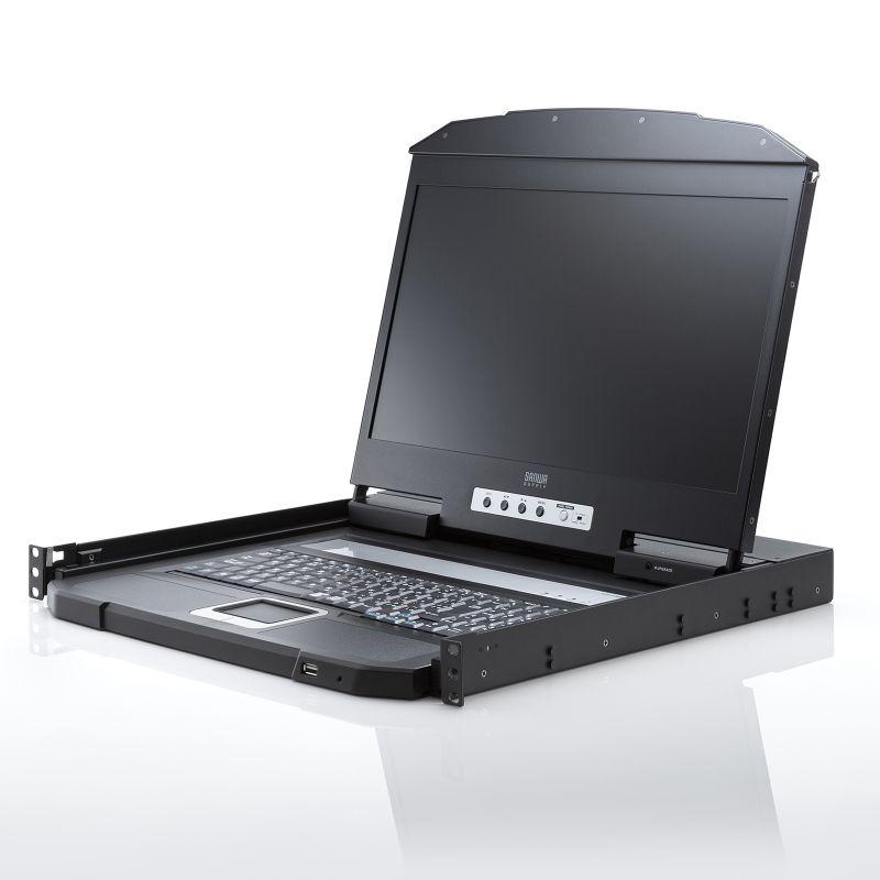 コンソールドロワー｜KVM ラックマウント型 1U 18.5インチ USB/HDMI対応 SW-KVMHDDR サンワサプライ | SANWA SUPPLY | 19
