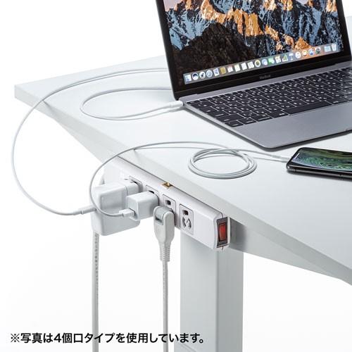 SANWA SUPPLY（サンワサプライ） 電源タップ 抜け止め 3Pプラグ 6個口