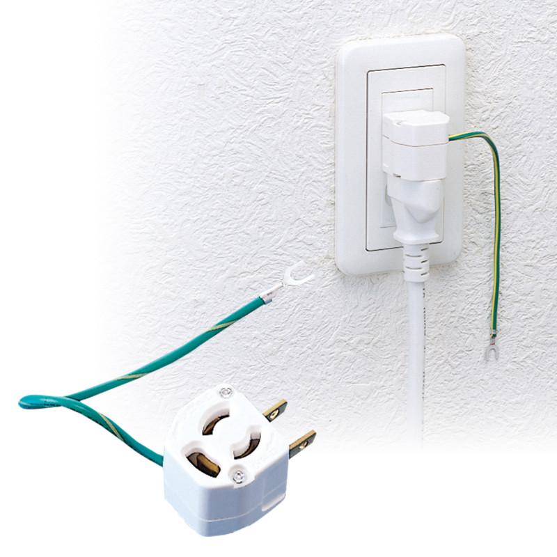 SANWA SUPPLY L型変換アダプタ 3極-2極変換プラグ TAP-AD11