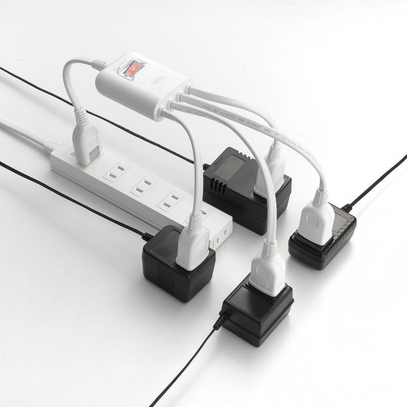 SANWA SUPPLY（サンワサプライ） 延長コード 短い 4個口 ACアダプタ