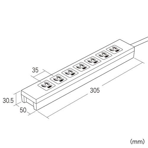 SANWA SUPPLY（サンワサプライ） 電源タップ 3Pプラグ 7個口 5m 雷