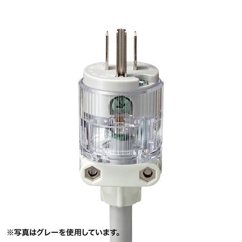 医用接地プラグ付き電源タップ 3Pプラグ 4個口 3m マグネット付抜け止め グリーン TAP-HPM4-3G サンワサプライ_3
