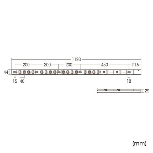 19インチサーバーラック用コンセント 200V 30A IEC C13×16個口 3m TAP-SV23016N サンワサプライ 受注発注 代引き不可_3