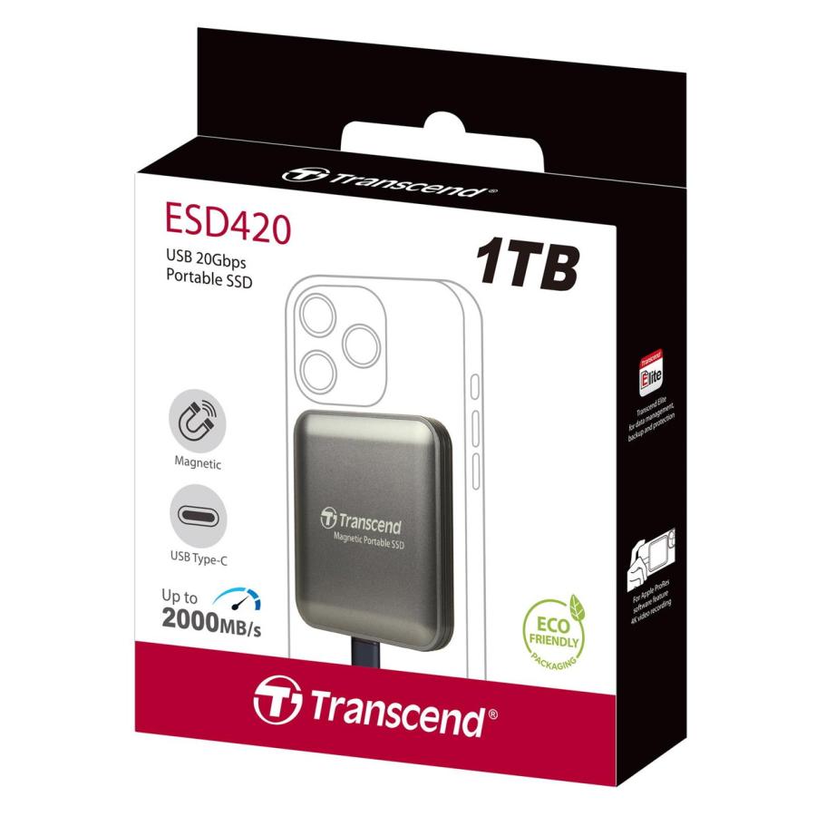 Transcend（トランセンド） ポータブルSSD 1TB 最大2000MB/s iPhone