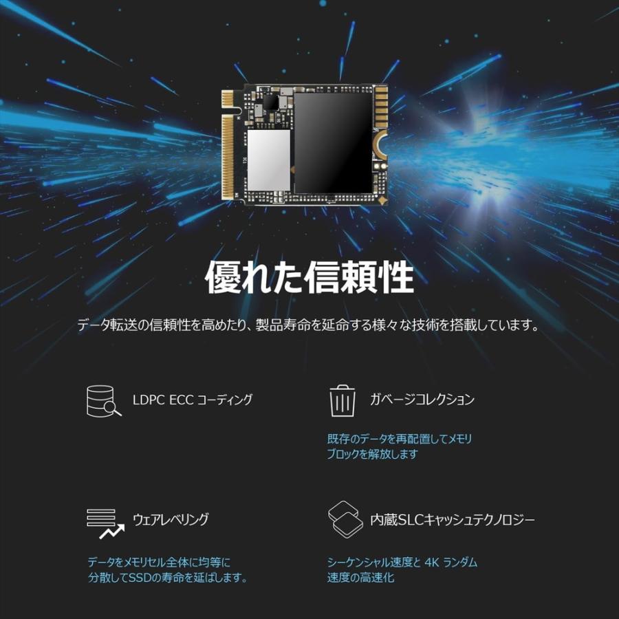 SSD M.2 1TB NVMe PCIe Gen4×4 Type 2230 内蔵 Read 5000MB/s SLCキャッシュ MTE310S Transcend製 TS1TMTE310S ネコポス対応の画像