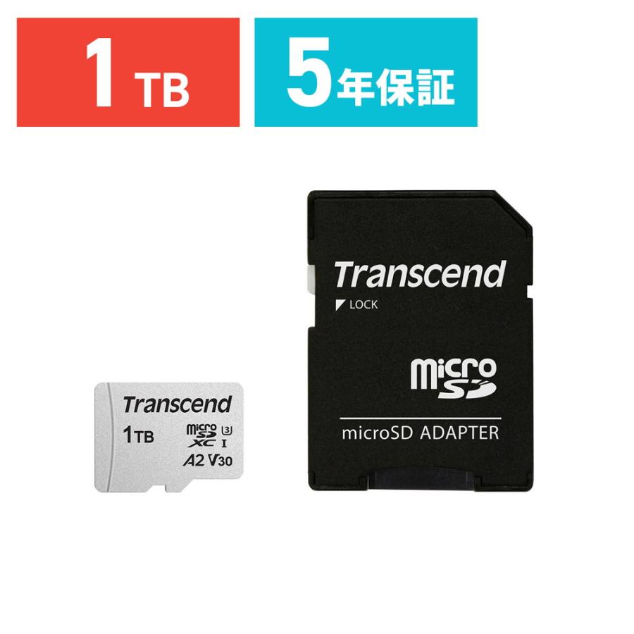 Transcend microSDXCカード 1TB Class10 UHS-I U3 U1 V30 A2 SD変換  