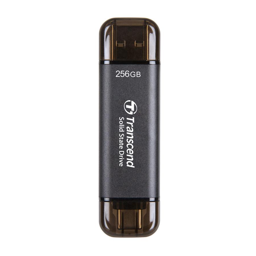 Transcend（トランセンド） ポータブルSSD 256GB デュアルコネクタ