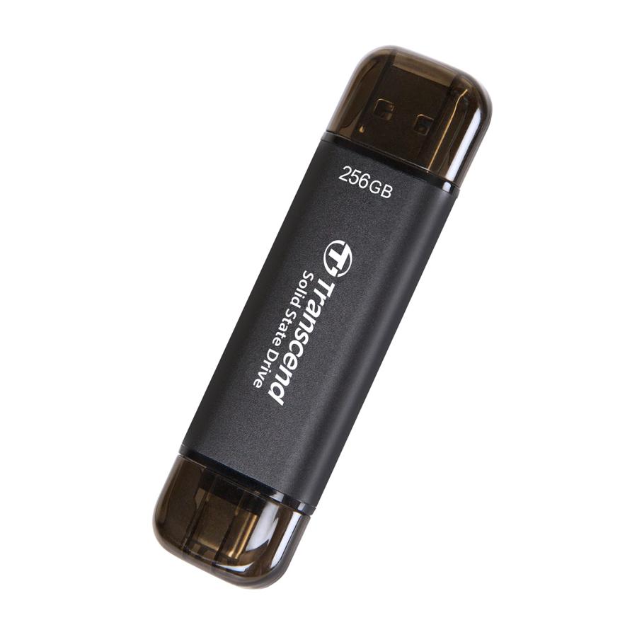 Transcend（トランセンド） ポータブルSSD 256GB デュアルコネクタ