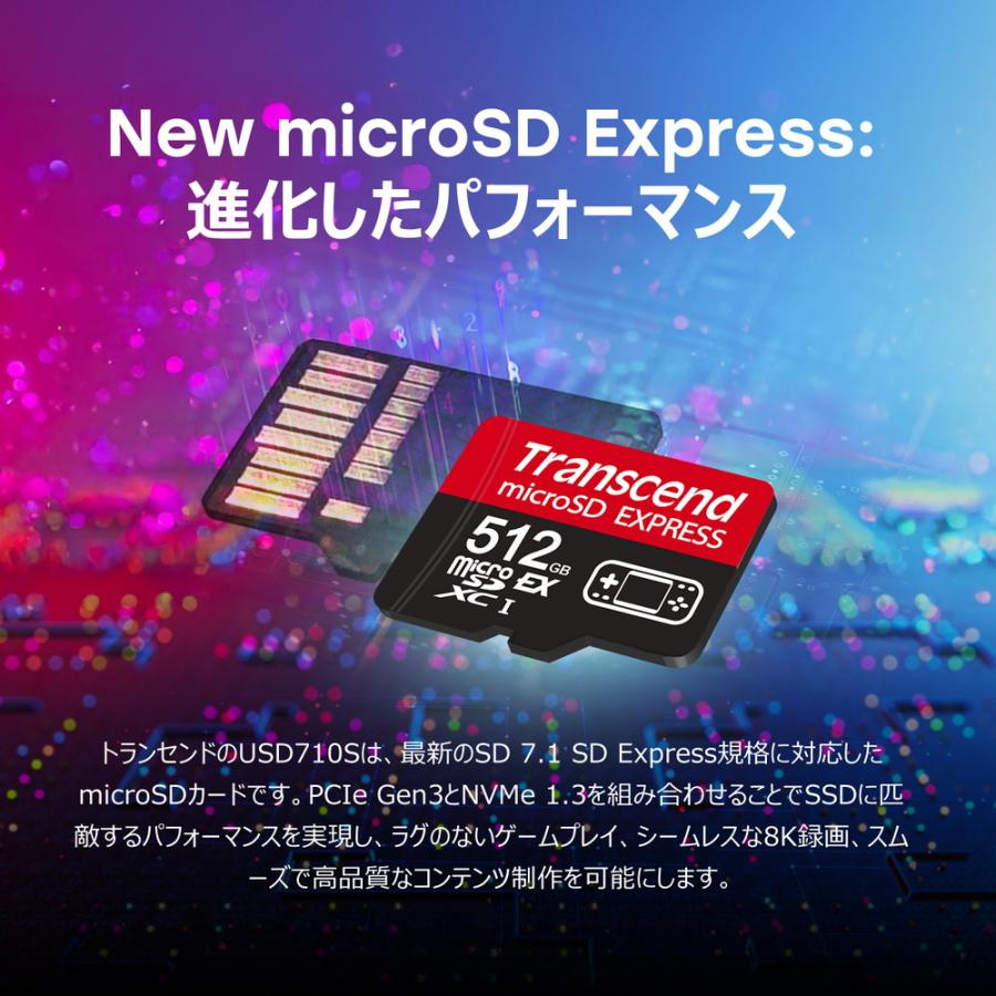 microSD Express 256GB Nintendo Switch2 動作確認済 最大転送速度900MB/s microSDXC Gen3x1 TS256GUSD710S ネコポス対応_2