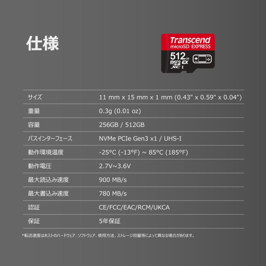 microSD Express 256GB Nintendo Switch2 動作確認済 最大転送速度900MB/s microSDXC Gen3x1 TS256GUSD710S ネコポス対応_9