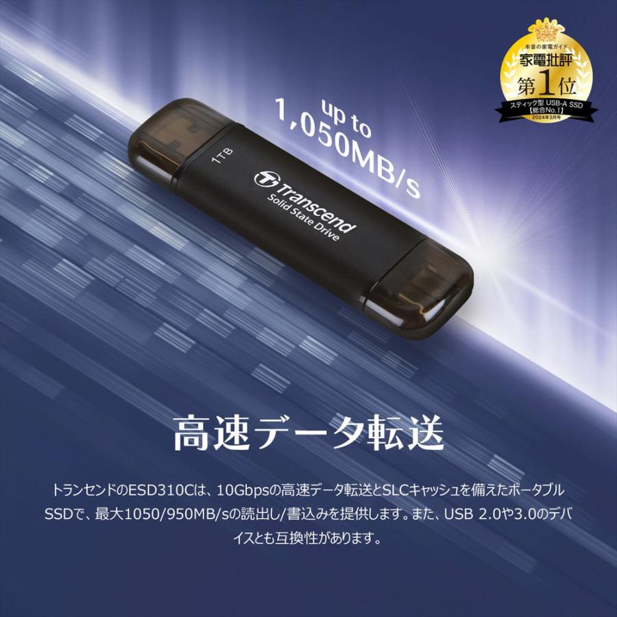 Transcend（トランセンド） スティックSSD 2TB ESD310 ポータブルSSD