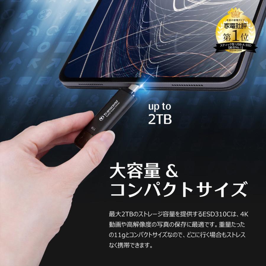 Transcend（トランセンド） スティックSSD 2TB ESD310 ポータブルSSD